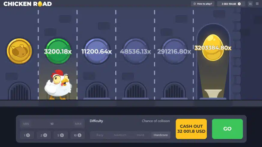 A játék demo verziója Chicken Road. A játék demo verziója Chicken Road.
